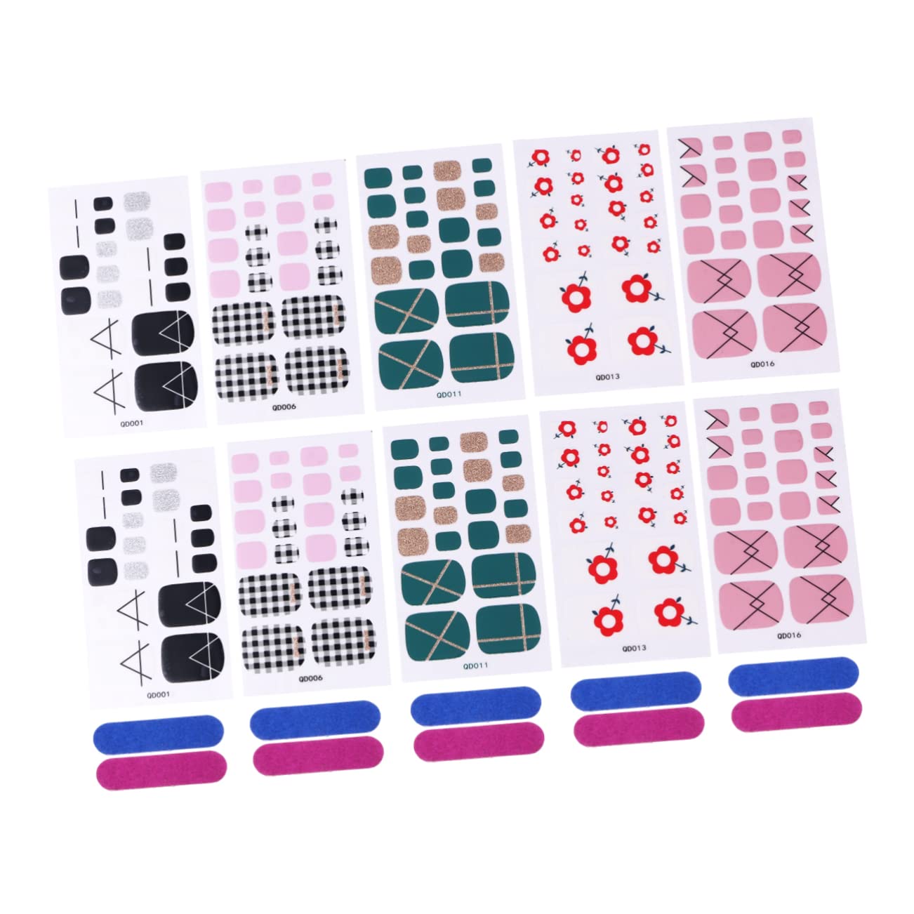 FOMIYES 10pcs Korean Cartoon Nail Art Stickers - Cute Nail Decorations for Girls, DIY Nail Art Ornaments, Foot Stickers - Perfect for Parties, Salons & Home Manicures