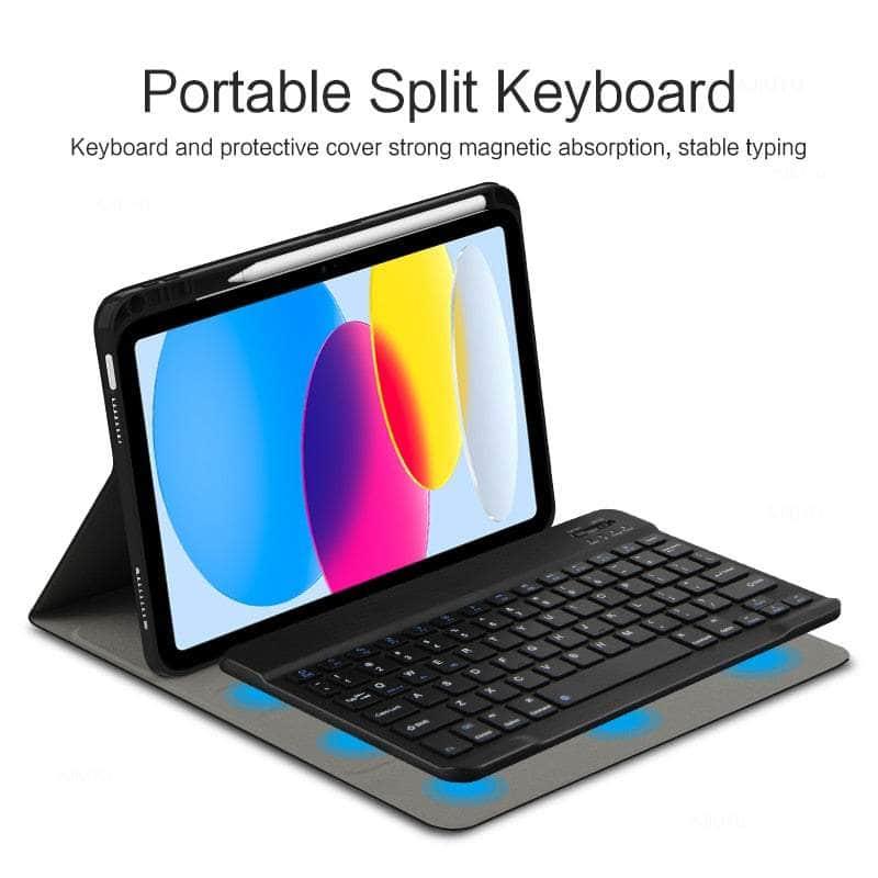 Apple iPad 11 (2025 Model) Wireless Bluetooth Keyboard Case with Protective Cover - Perfect for Work, Study & Travel