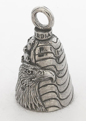 Guardian Bell for Motorcycles - Bald Eagle Design - Protection Charm for Riders - Perfect for Harley, Honda, Kawasaki & More
