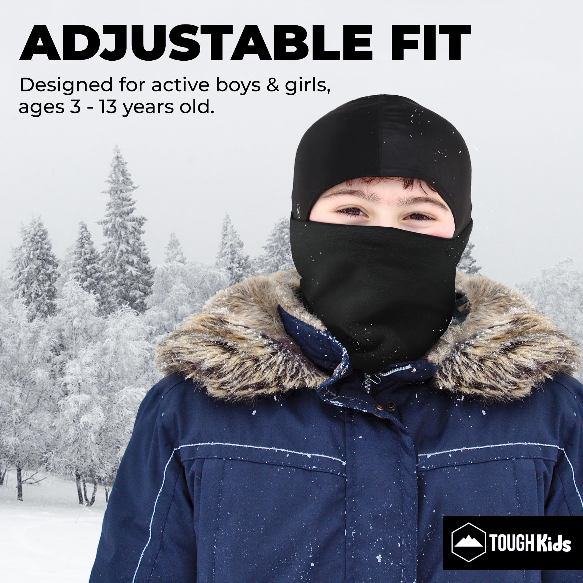 Kids Balaclava Ski Mask - Fleece Neck Warmer & Helmet Liner Hood for Toddlers - Winter Sports, Snowboarding, Skiing & Outdoor Activities