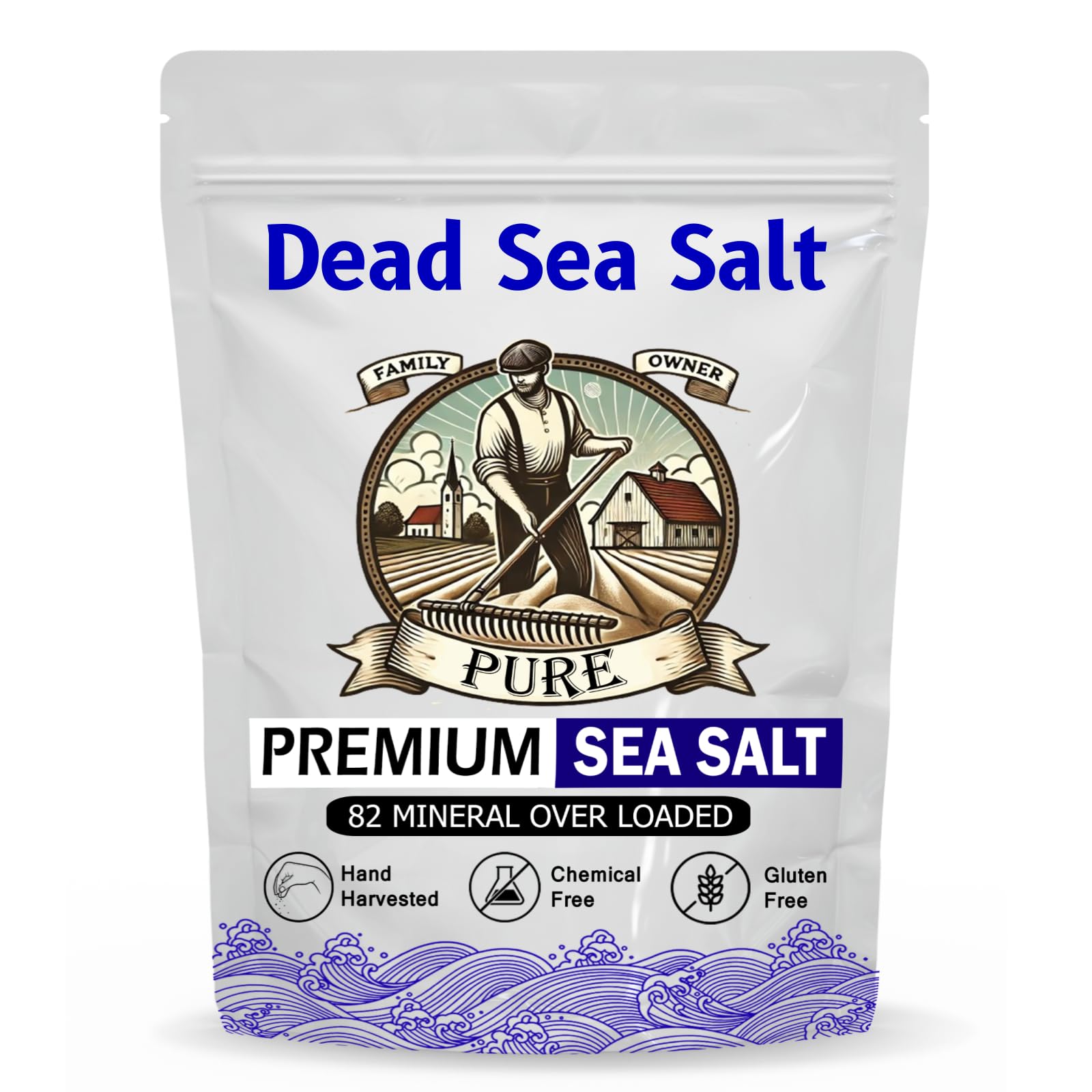 Dead Sea Salt for Psoriasis Relief - Mineral-Rich Bath Salt for Skin Healing & Hydration - 82 Minerals Coarse Grain - Perfect for Eczema Treatment & Relaxing Spa Soaks