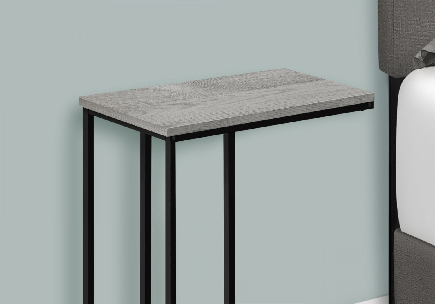 Modern Calix Side Table in Grey - Small End Table for Living Room, Bedroom, or Office - Compact Nightstand with Sleek Design for Home Decor