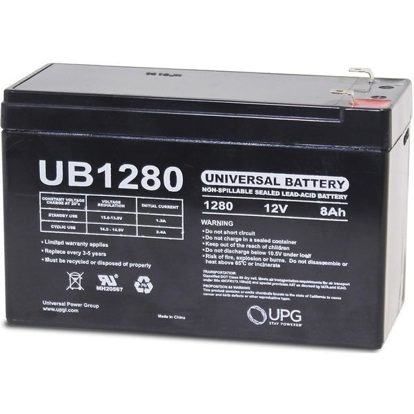 12V 8AH Rechargeable SLA Battery (EXP1270 2) - Backup Power for UPS, Gate Operators, Alarm Panels, Emergency Lighting & Solar Systems - Long Lasting Maintenance Free Battery for Home & Business Use