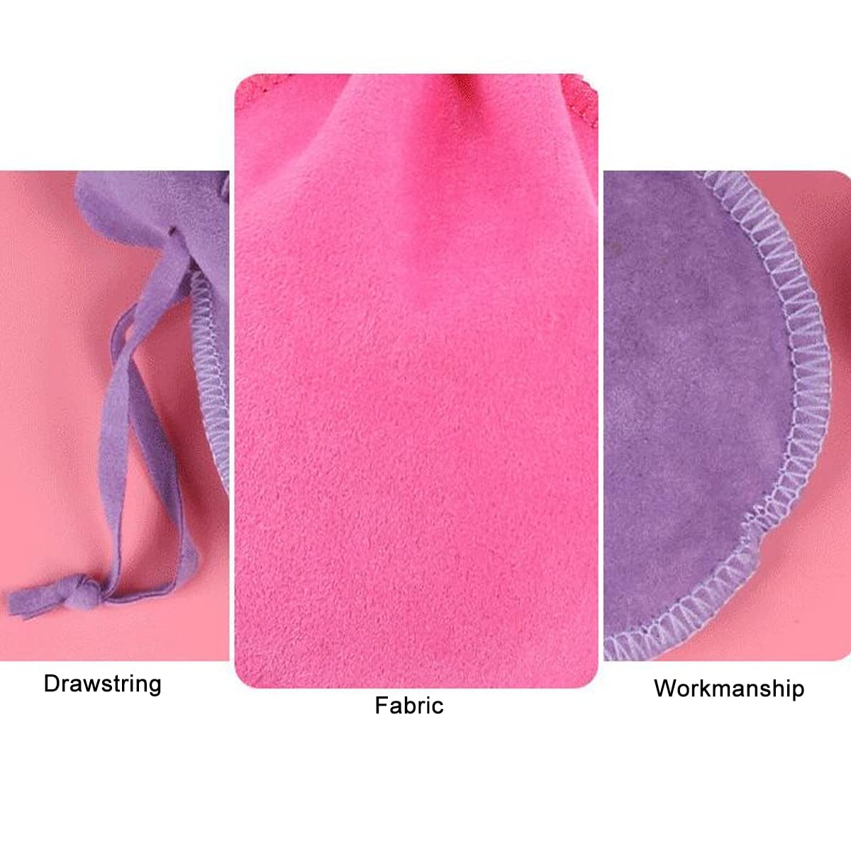 50 PCS Velvet Jewelry Bags - Calabash Shape Drawstring Pouches for Jewelry, Candy & Gifts - Perfect for Christmas, Wedding, Birthday Party Favors (3.5x4.7 Inches) - Elegant Storage & Gift Wrapping Solution