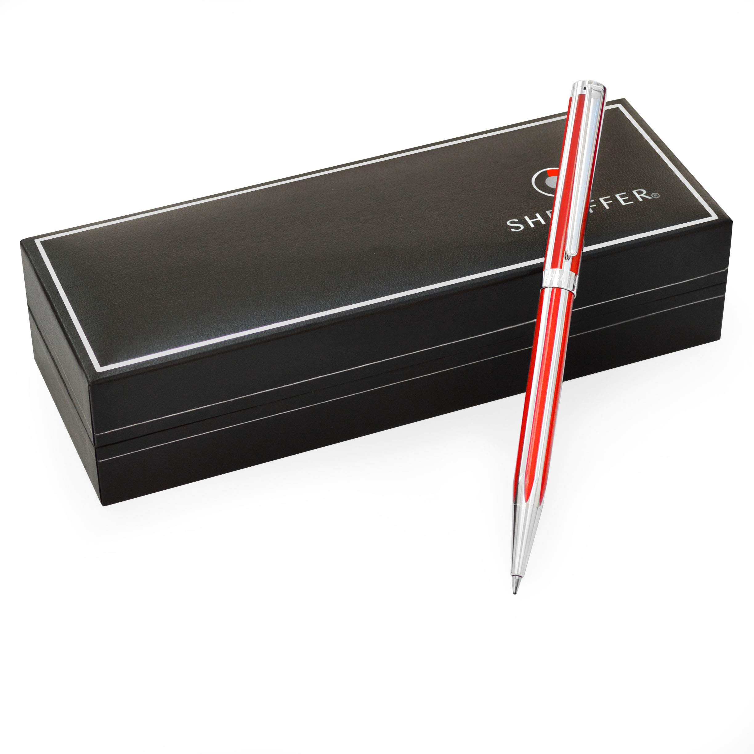 Sheaffer Intensity Ballpoint Pen - Medium Point Red & Chrome Rollerball Pen - Premium Gift Box for Office, Business & Writing Enthusiasts
