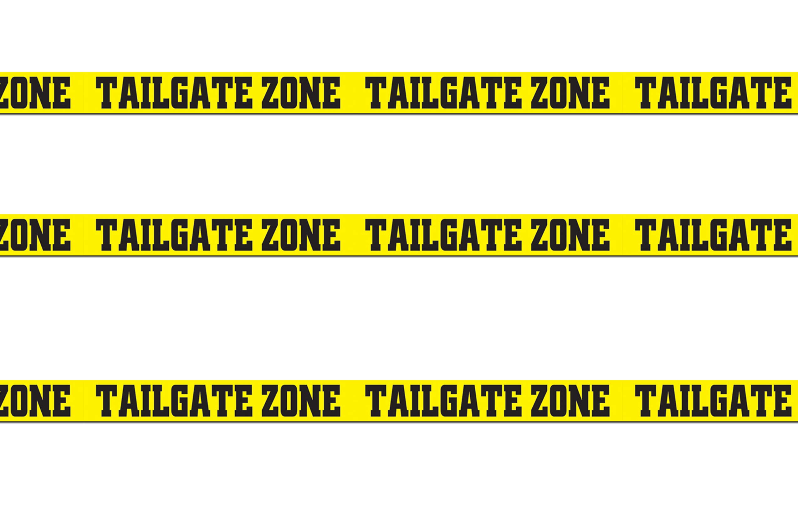 Beistle 3-Piece Plastic Tailgate Zone Party Streamers - Football Game Day Decorations for Sports Theme Parties, Tailgating & Homecoming Events