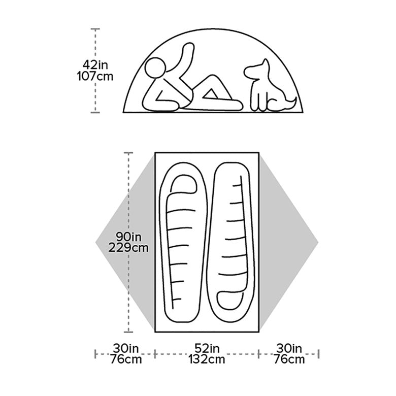 Big Agnes Blacktail 2 Person Backpacking Tent - Lightweight 3-Season Camping Shelter for Hiking & Outdoor Adventures