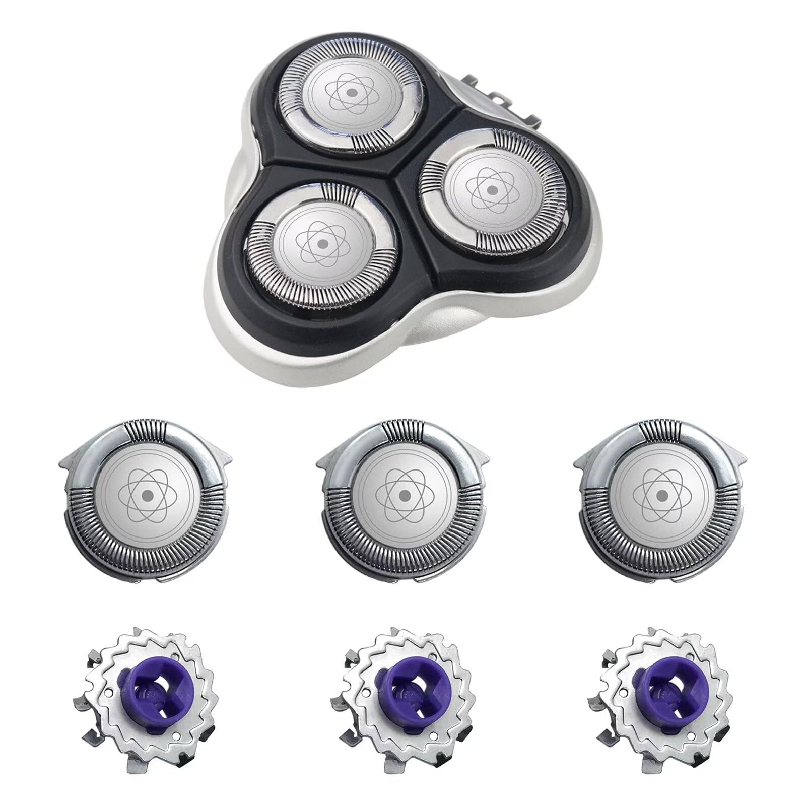 3X Replacement HQ8 Shaver Heads for Norelco AT811 AT814 AT815 AT830 AT875 AT880 - Compatible with Philips Norelco Electric Razors - Perfect for Travel, Home & Office Use