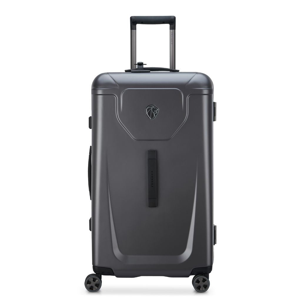 Peugeot Voyages 73cm Zipperless Trunk Luggage - Durable Anthracite Hard Shell Suitcase for Travel, Business Trips & Airplane Carry-On