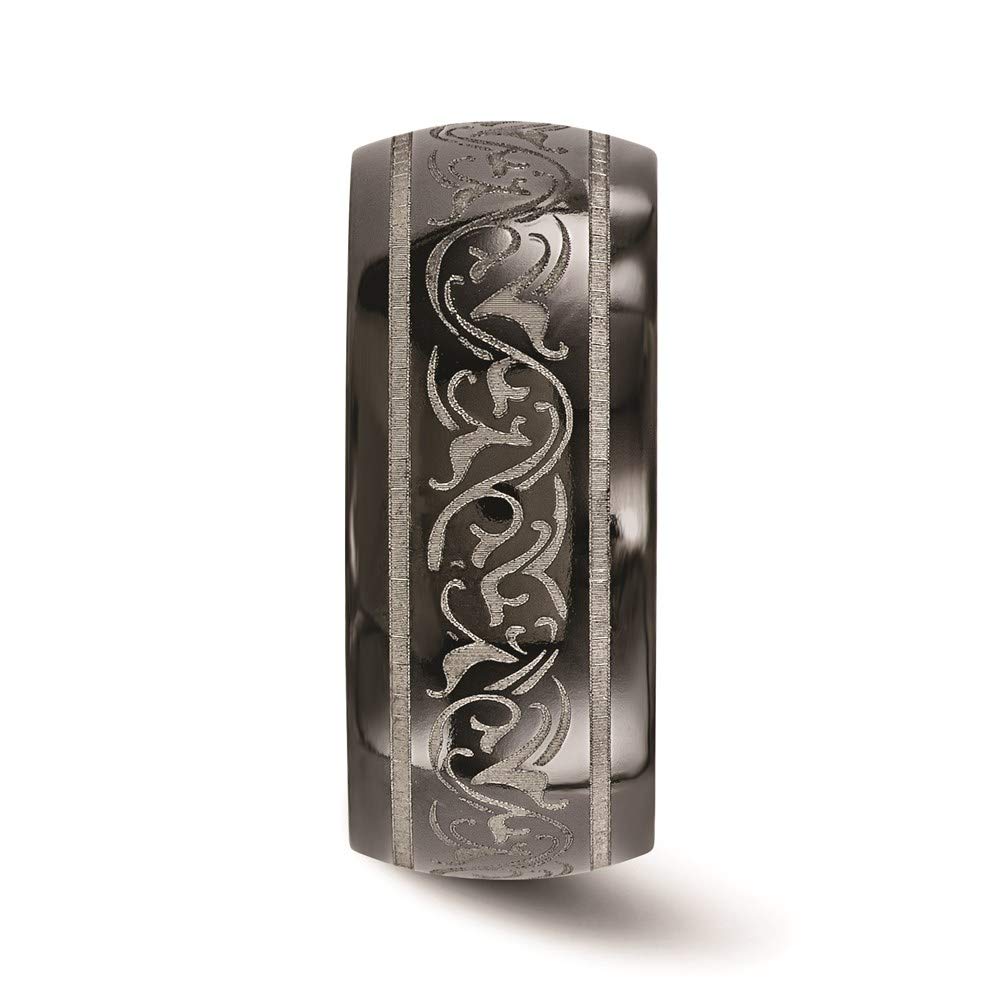 Titanium Domed Wedding Band Ring for Women - 1mm Thin Engagement Ring with Unique Pattern, Durable & Hypoallergenic Jewelry - Perfect Gift for Brides, Anniversaries & Special Occasions