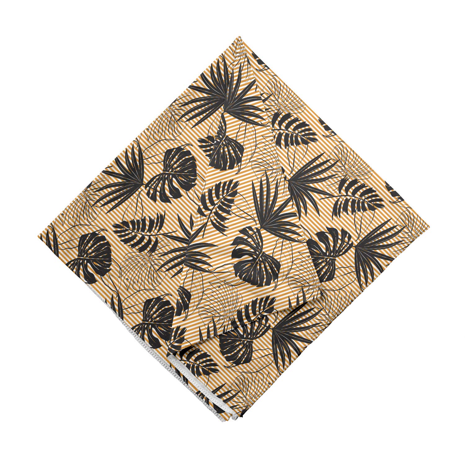 Ambesonne Monstera Leaf Bandana - Unisex Head & Neck Scarf with Striped Plant Design - Perfect for Outdoor Hiking, Music Festivals & Fashion Accessories