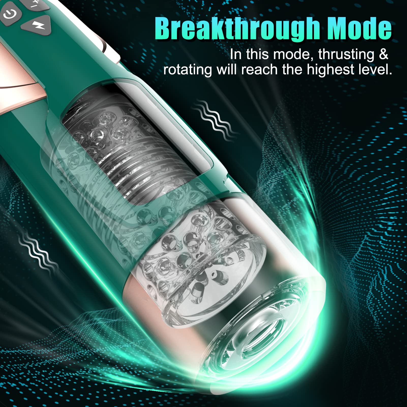 Electric Male Masturbator with 7 Thrusting & Rotating Modes - Automatic Pocket Pussy for Men, Adult Sex Toy for Solo Play & Couples - Perfect for Discreet Pleasure at Home or Travel