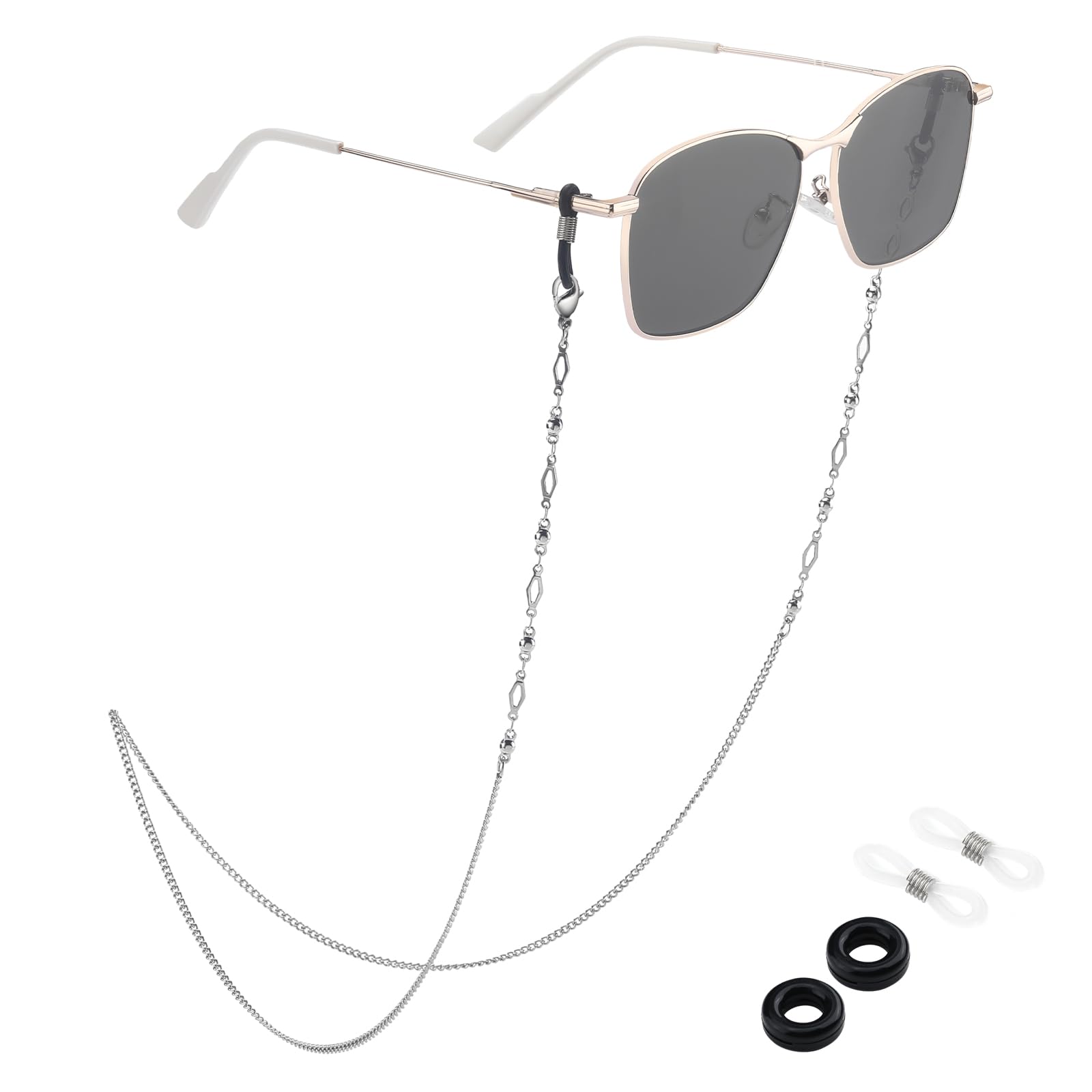 Hummingbird Glasses Chain - Stainless Steel Eyeglass Holder for Women & Men | Adjustable Sunglass Neck Strap | Perfect for Reading, Driving & Outdoor Activities
