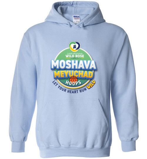 Moshava Wild Rose Two-Sided Heavy Blend Hoodie for Men & Women - Cozy Winter Wear for Outdoor Activities, Gym, and Casual Style