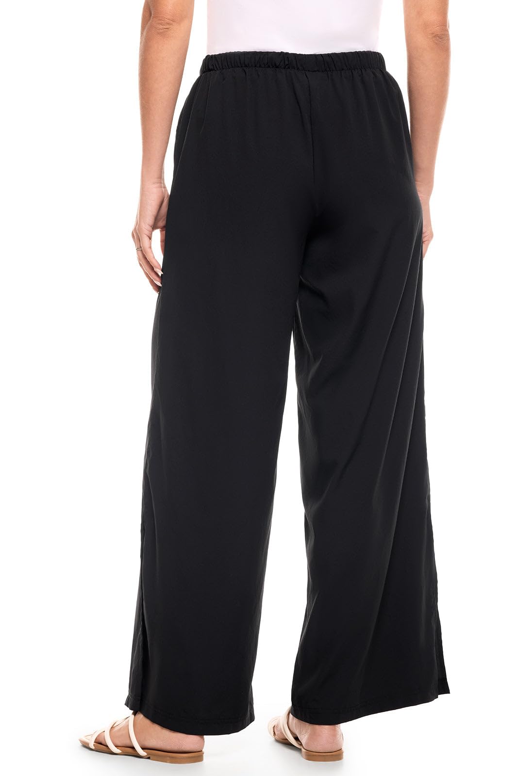 Coolibar UPF 50+ Women's Sun Protective Wide Leg Pants - Lightweight Breathable Travel & Beach Cover-Up for Summer Outdoor Activities