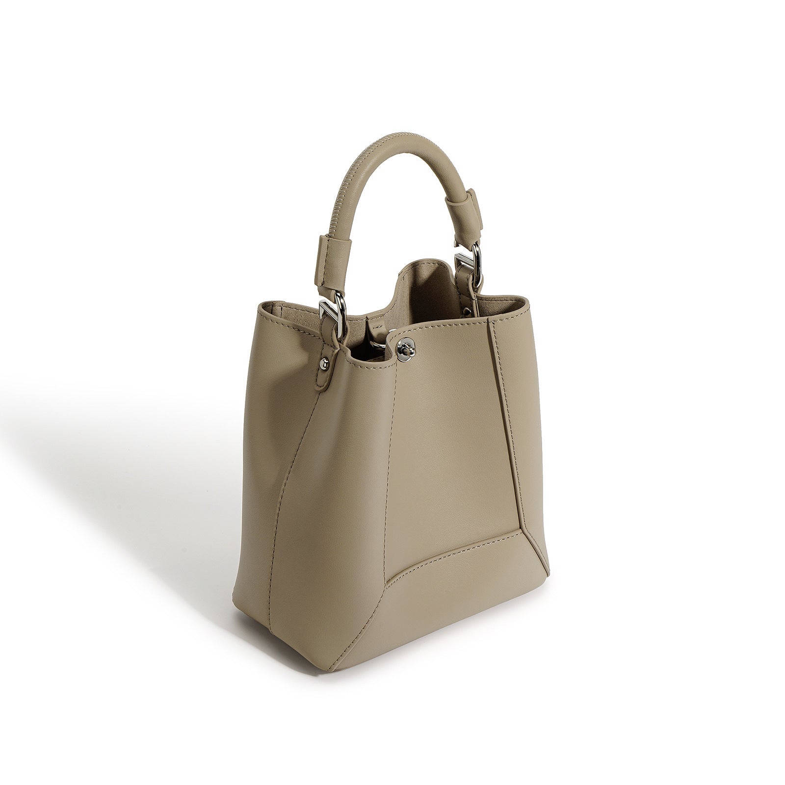 Genuine Leather Tote Bag for Women - Stylish Shoulder Bag & Crossbody Purse with Detachable Strap - Versatile Bucket Bag for Work, Travel & Everyday Use