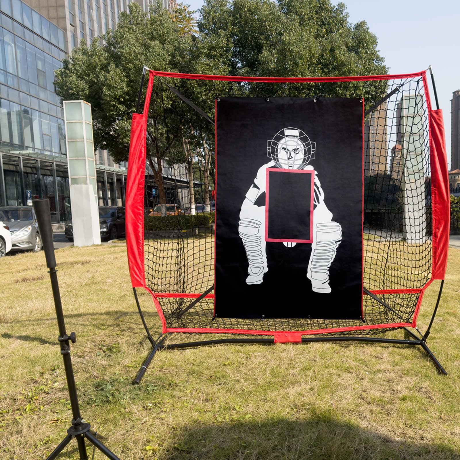 Durable Baseball Backstop Net with Strike Zone for Outdoor Practice