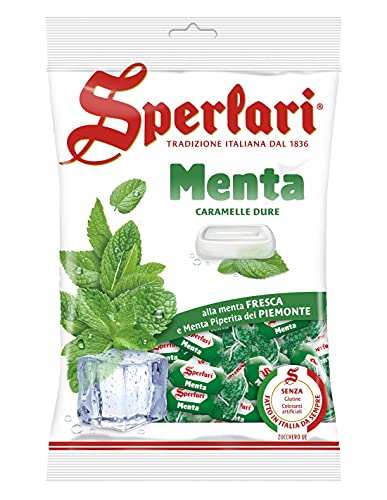 Sperlari Mint Hard Boiled Candy - 17.64 Oz (500g) Classic Italian Breath Mints for Fresh Breath at Home, Office & Travel
