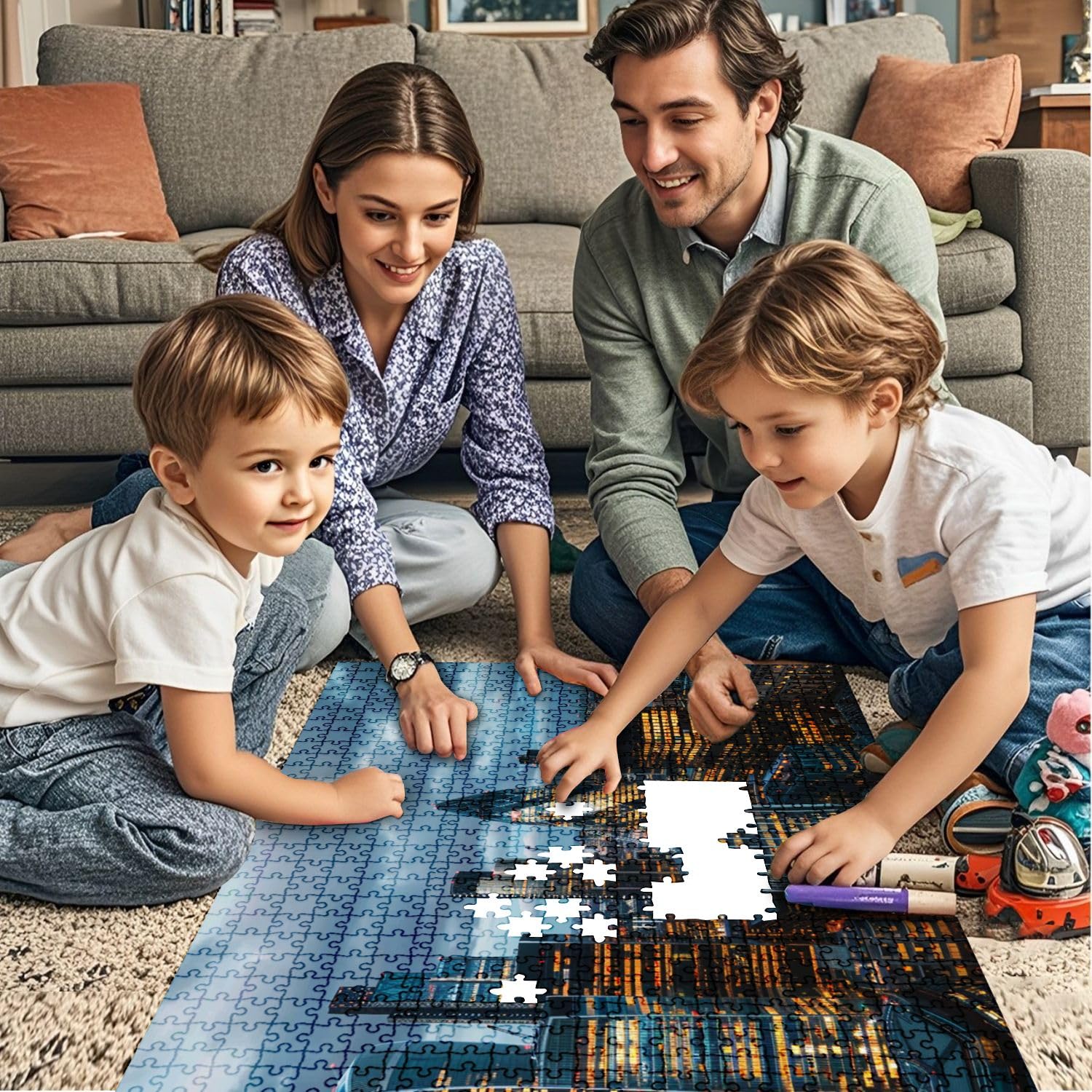 1000 Piece Jigsaw Puzzle - Stunning UK Skyline Night Scene for Adults & Families | Wooden Puzzle Toy, Educational Game, Home Decor | Perfect for Relaxation, Family Bonding & Wall Art