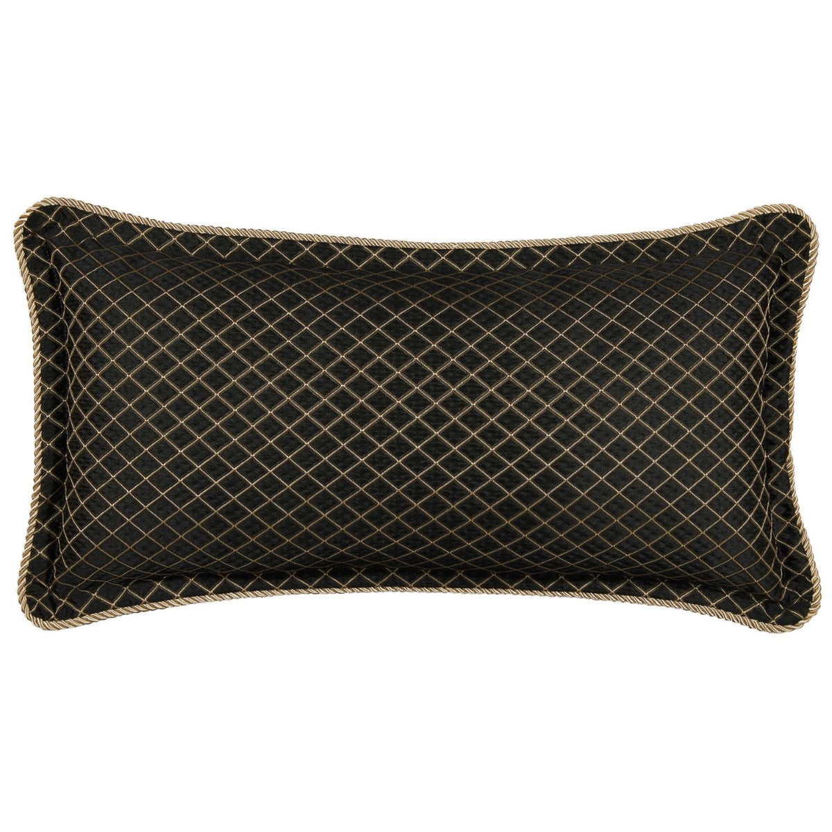 Premium Lancaster Black Long Filled Cushion by Davinci - Ultra Soft Support for Sofa, Bed & Office Chairs - Perfect Home & Office Decor Accent