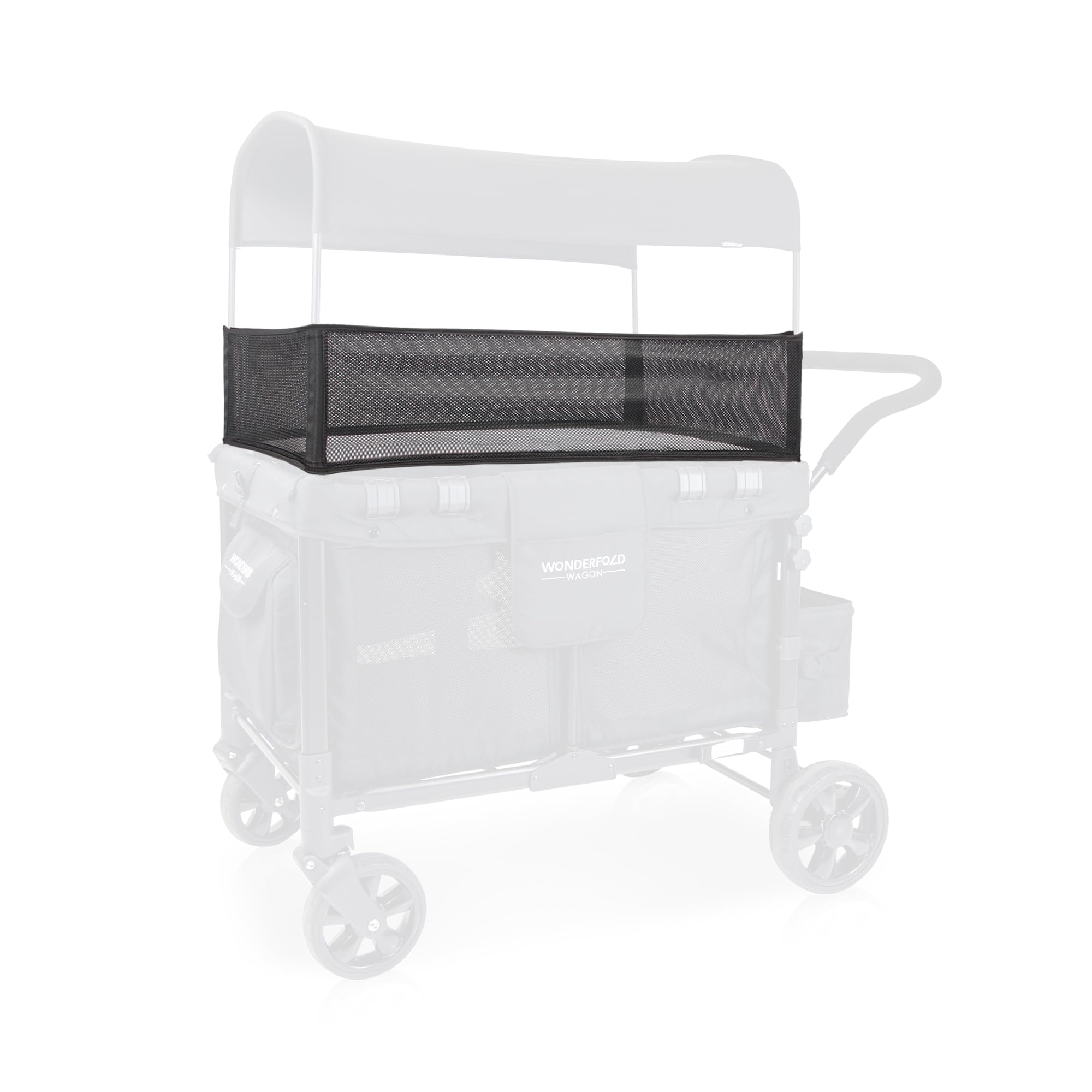 WONDERFOLD 4-Sided Shade Net Stroller Wagon Cover - 360° UV Protection with Breathable Mesh for Ventilation & Visibility (Fits W4 OG Model) - Perfect for Beach Outings, Park Visits & Outdoor Family Adventures