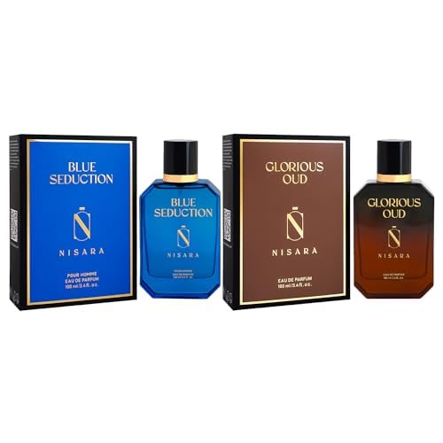 Thakor Craft Blue Seduction & Glorious Oud Eau De Parfum 100ml X 2 Set | Luxury Unisex Perfume Combo for Men & Women | Aqua-Fresh Aromatic Fougere Woody Amber Scent | Perfect for Date Night, Office & Special Occasions