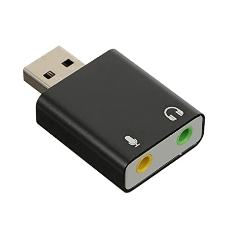 Meshiv USB Sound Card - HiFi 7.1CH External USB to 3.5mm Headphone Adapter with Stereo Audio & Mic for Laptop PC (Multi-Color) - Perfect for Gaming, Streaming & Conference Calls