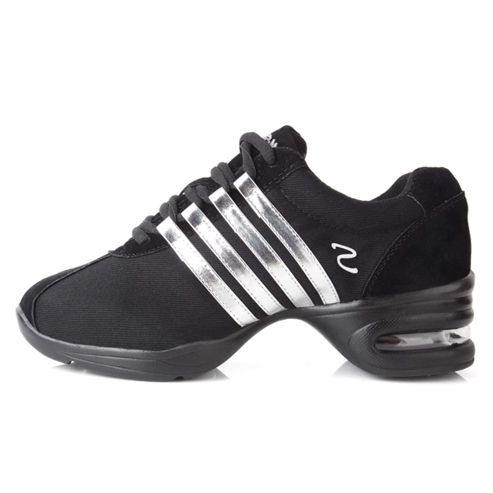 YKXLM Women's Air Cushion Canvas Dance Sneakers - Classic Lace-Up Athletic Shoes for Sports, Walking, and Dance Practice - Model WXP28H