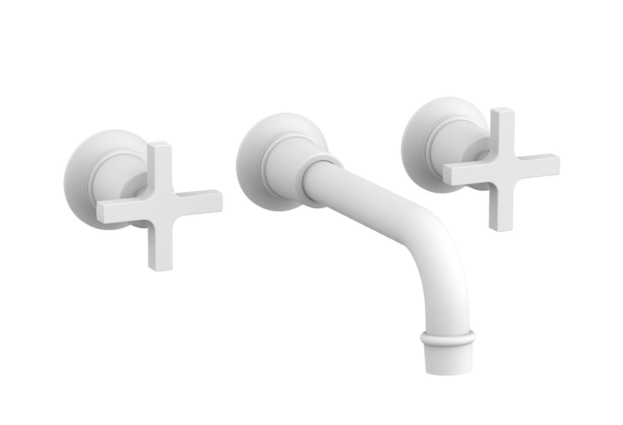 HEX MODERN Wall Mounted Lavatory Faucet Set - 8 1/4