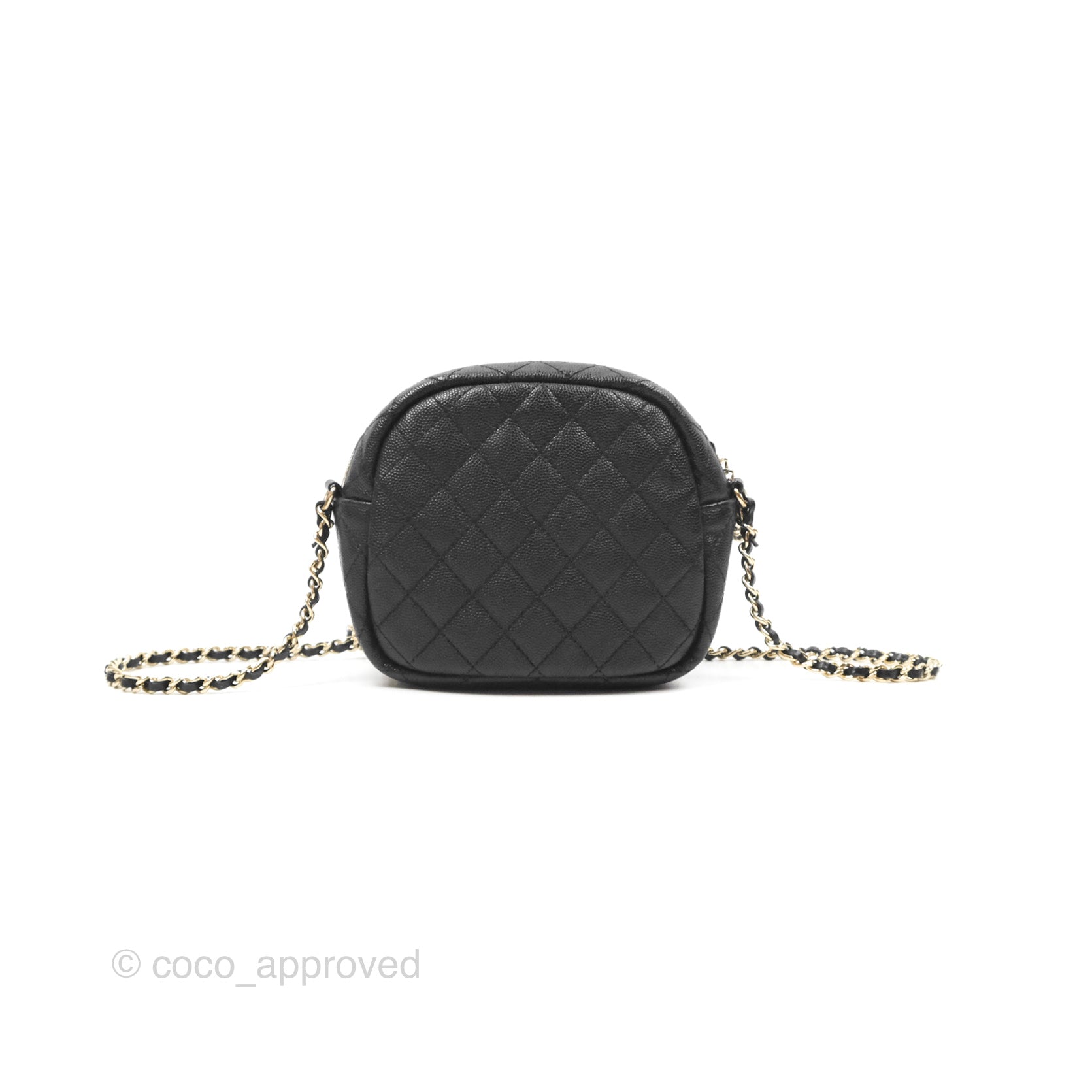 Chanel CC Day Camera Bag in Black Caviar Leather with Gold Hardware - Luxury Crossbody Bag for Women, Perfect for Everyday Use & Special Occasions