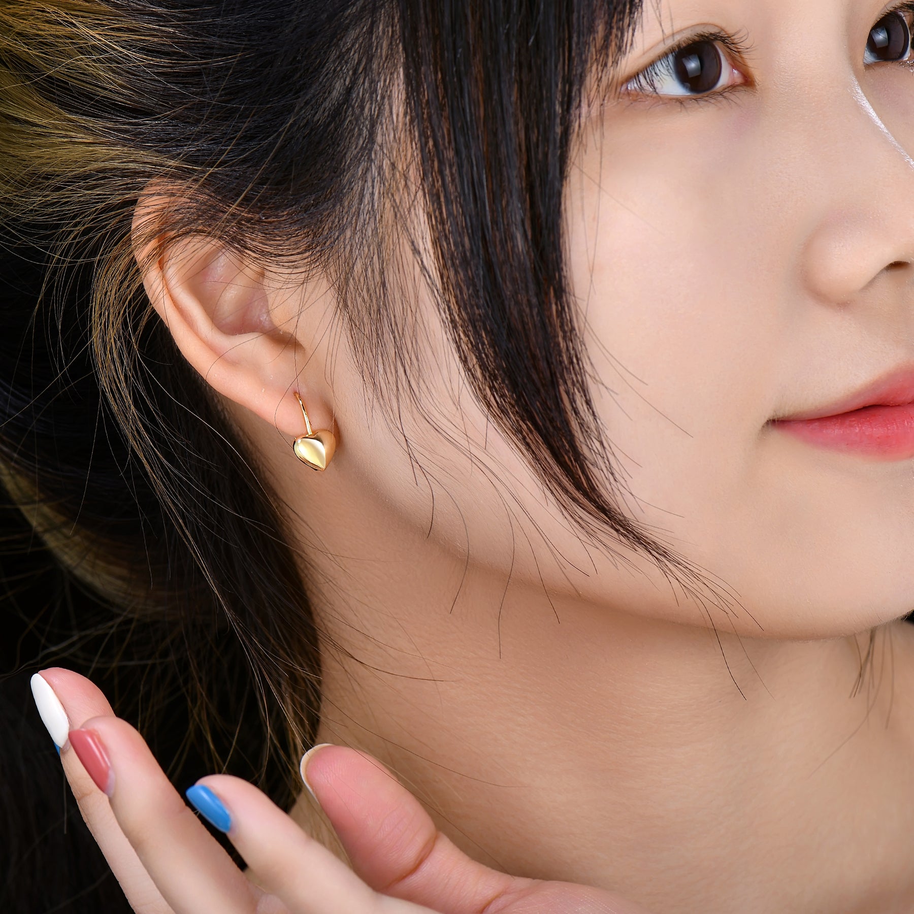 Golden Heart Mini Drop Earrings - Dainty Gold Plated Stud Earrings for Women, Perfect Gift for Valentine's Day, Anniversary & Everyday Wear - Elegant Jewelry for Date Night, Parties & Special Occasions