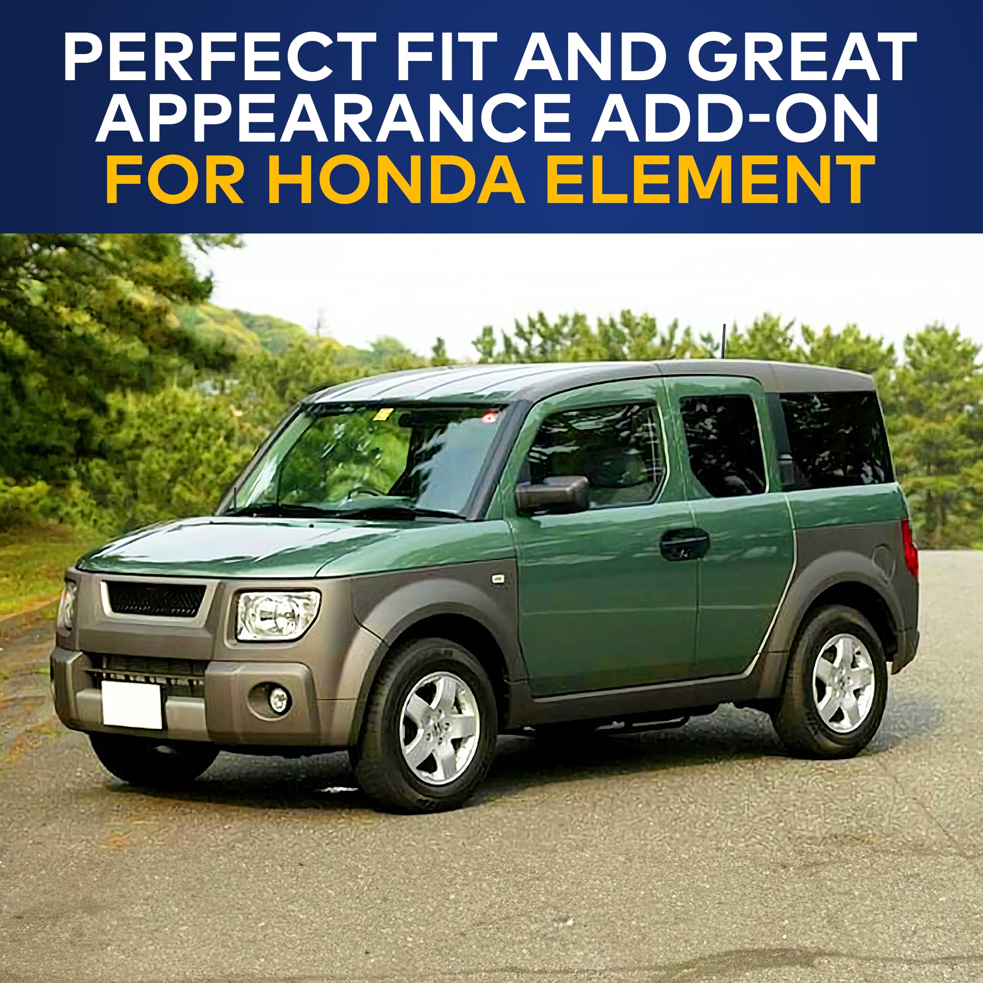 6.34 Inch Short Antenna Mast for Honda Element (2003-2011) - Durable Car Wash-Proof FM/AM Radio Antenna - Rugged Black Design - Perfect for City Driving & Car Wash Safety