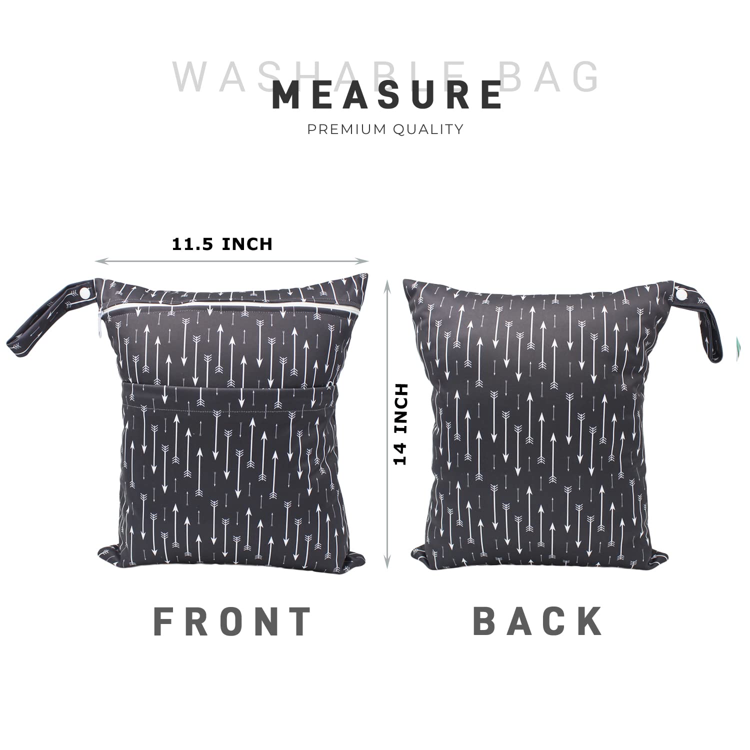 Waterproof Wet Dry Bag with 2 Zippered Pockets - Reusable Swim Diaper Bag for Beach, Pool, Travel & Gym - Ideal for Swimsuits, Yoga Clothes, Baby Diapers & Toiletries Organization - Perfect for Daycare, Sports & Outdoor Activities