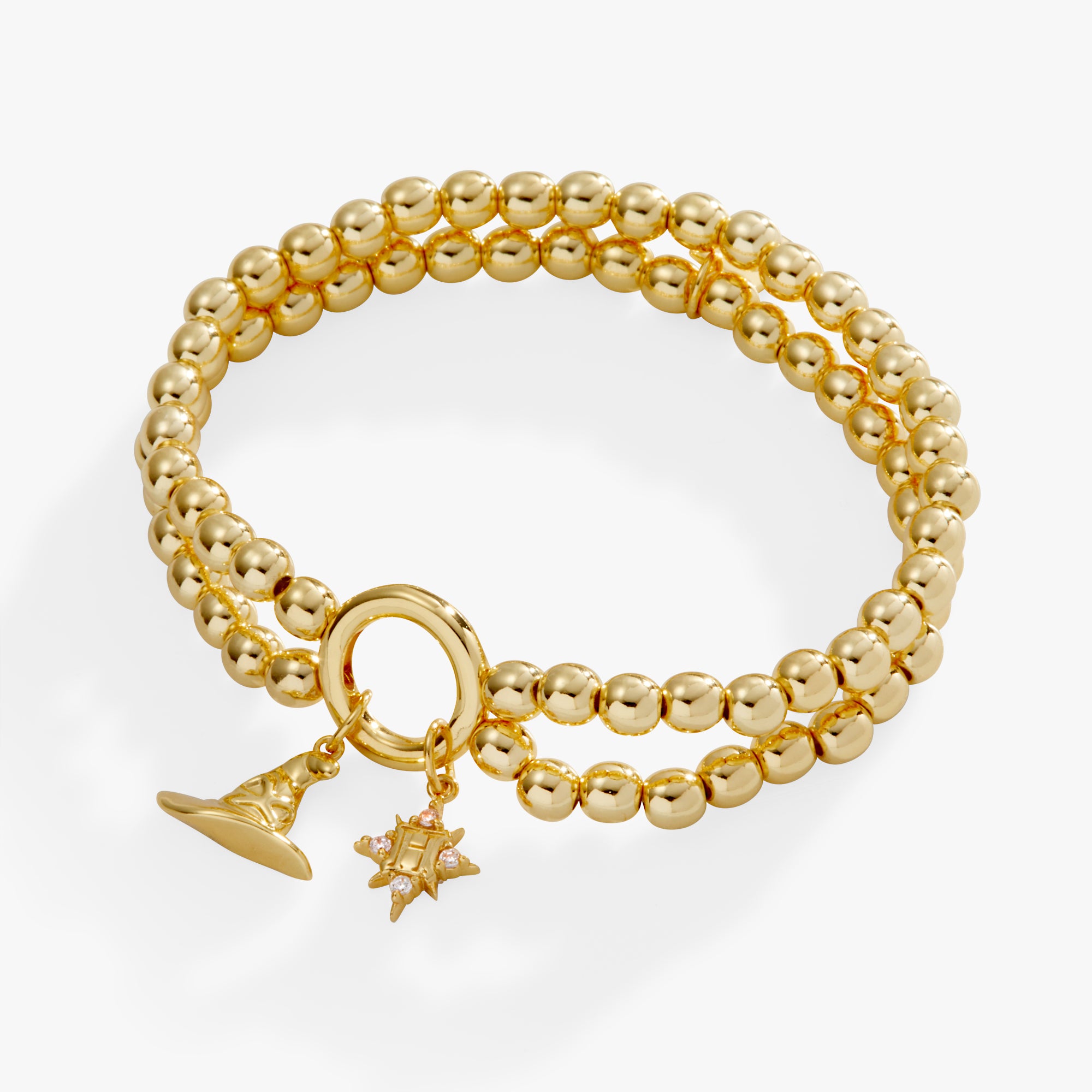 Harry Potter™ Sorting Hat Duo Charm Double Stretch Bracelet - Hogwarts House Bracelet for Fans - Perfect for Cosplay, Halloween & Harry Potter Themed Parties