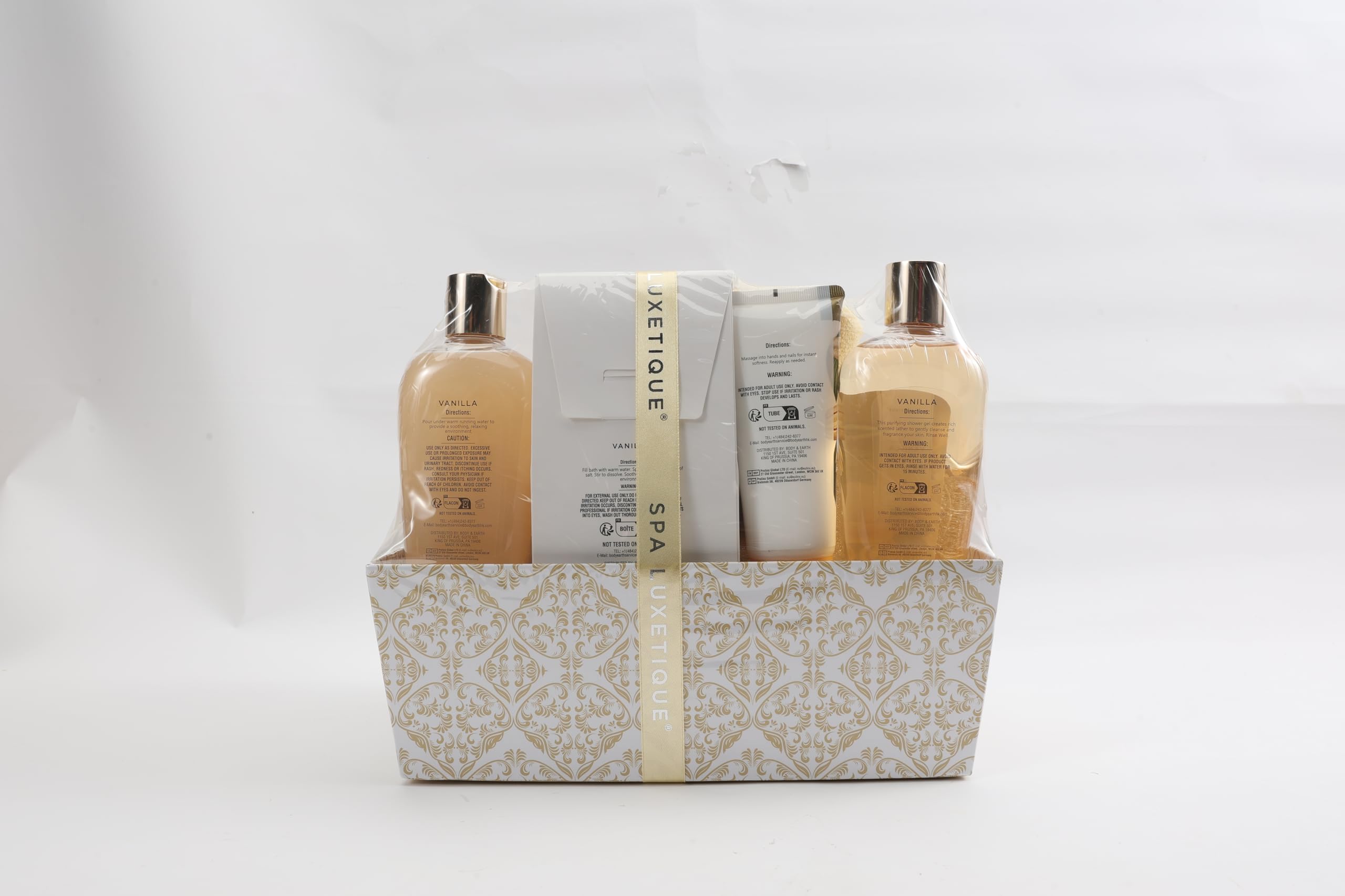 Luxury Spa Gift Basket for Women - 12pc Vanilla Bath & Body Set, Birthday & Self Care Gifts, Spa Kit with Essential Oils - Perfect for Relaxation, Mother's Day & Holiday Gifting