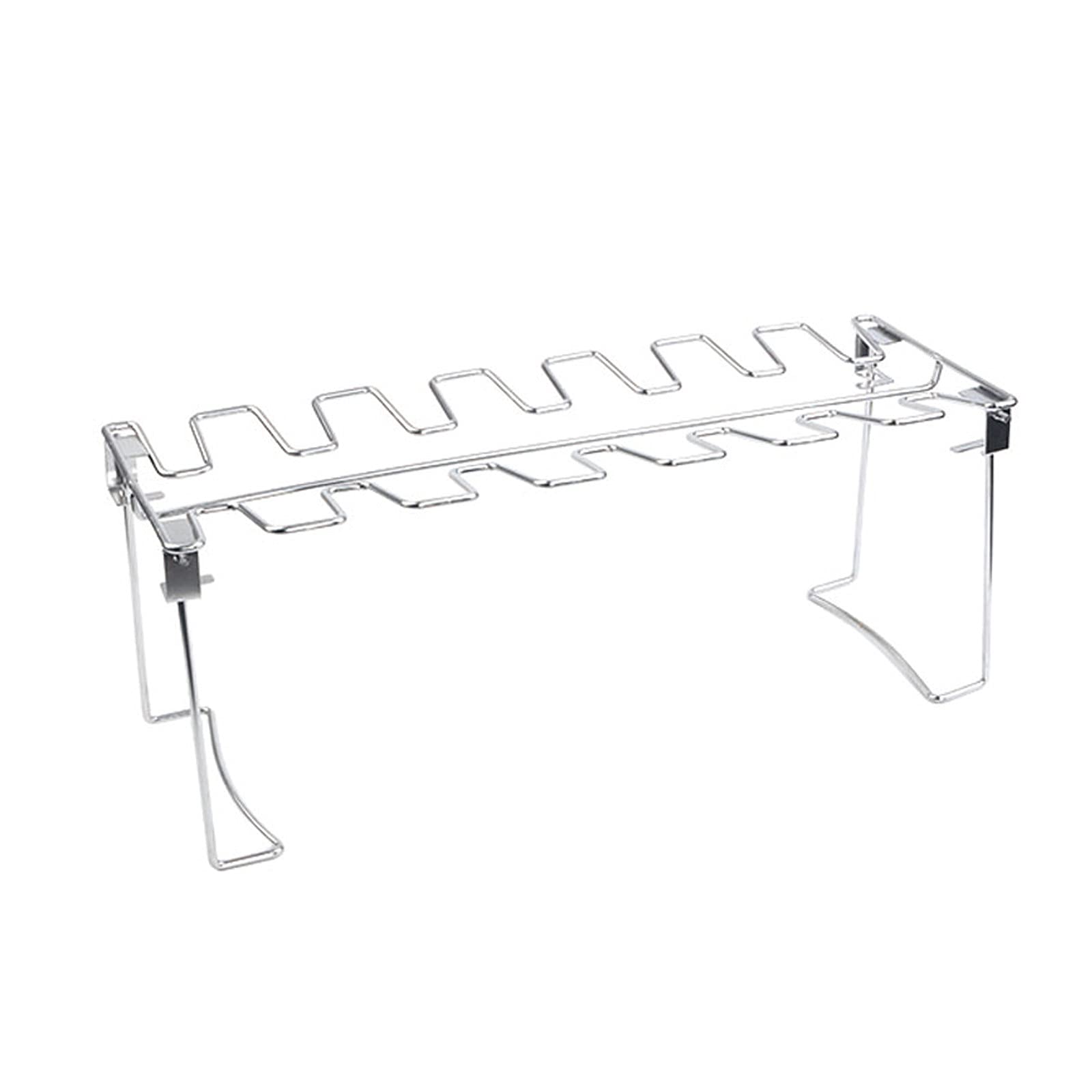 Stainless Steel Chicken Wing Leg Rack Grill Holder for BBQ - Heavy Duty Cooking Tool for Grilling Chicken Wings, Drumsticks & Meat - Perfect for Backyard BBQ, Camping & Outdoor Cooking Parties