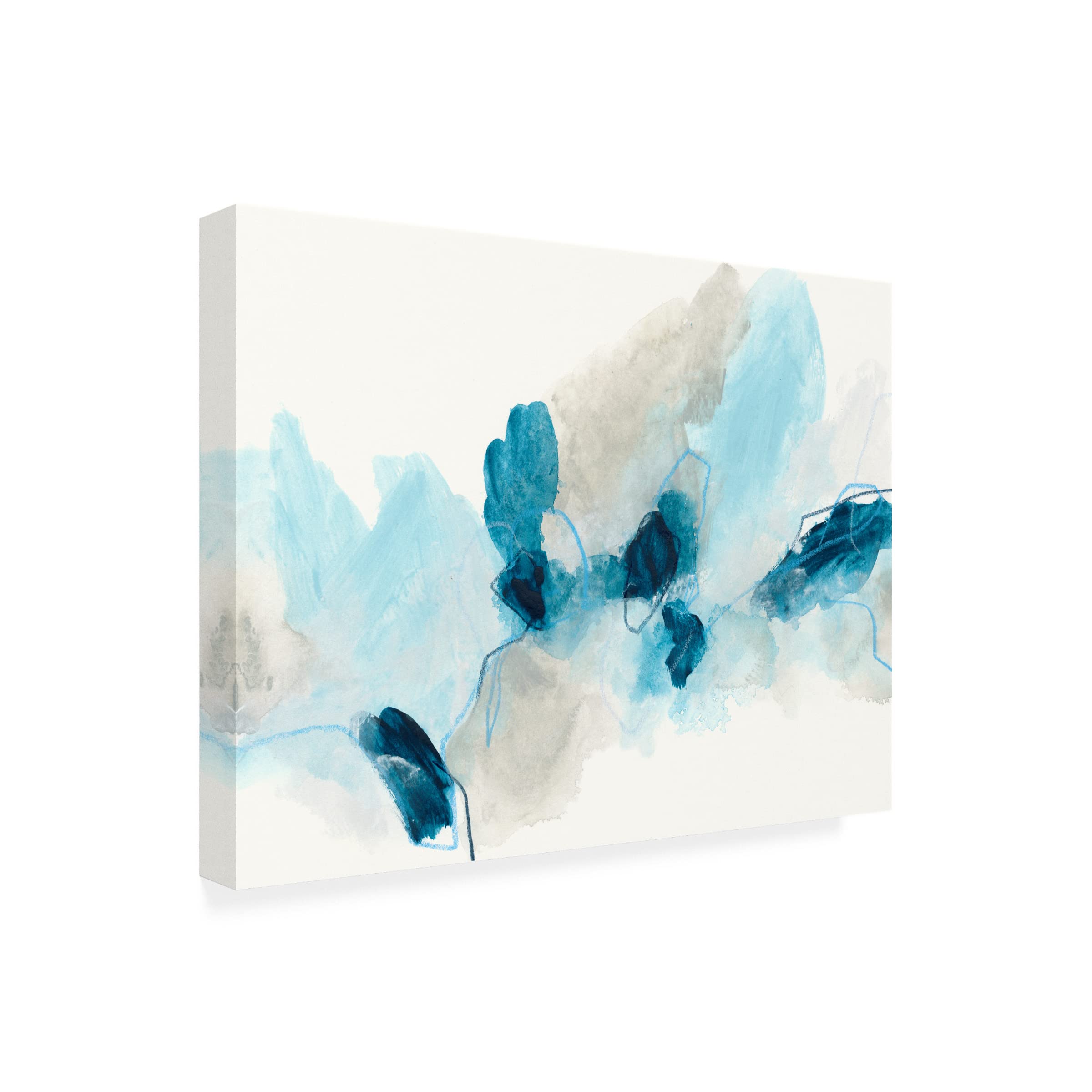 Trademark Fine Art 'Geode Coast II' Canvas Wall Art by June Erica Vess - Stunning Ocean Landscape Painting for Living Room, Bedroom & Office Decor