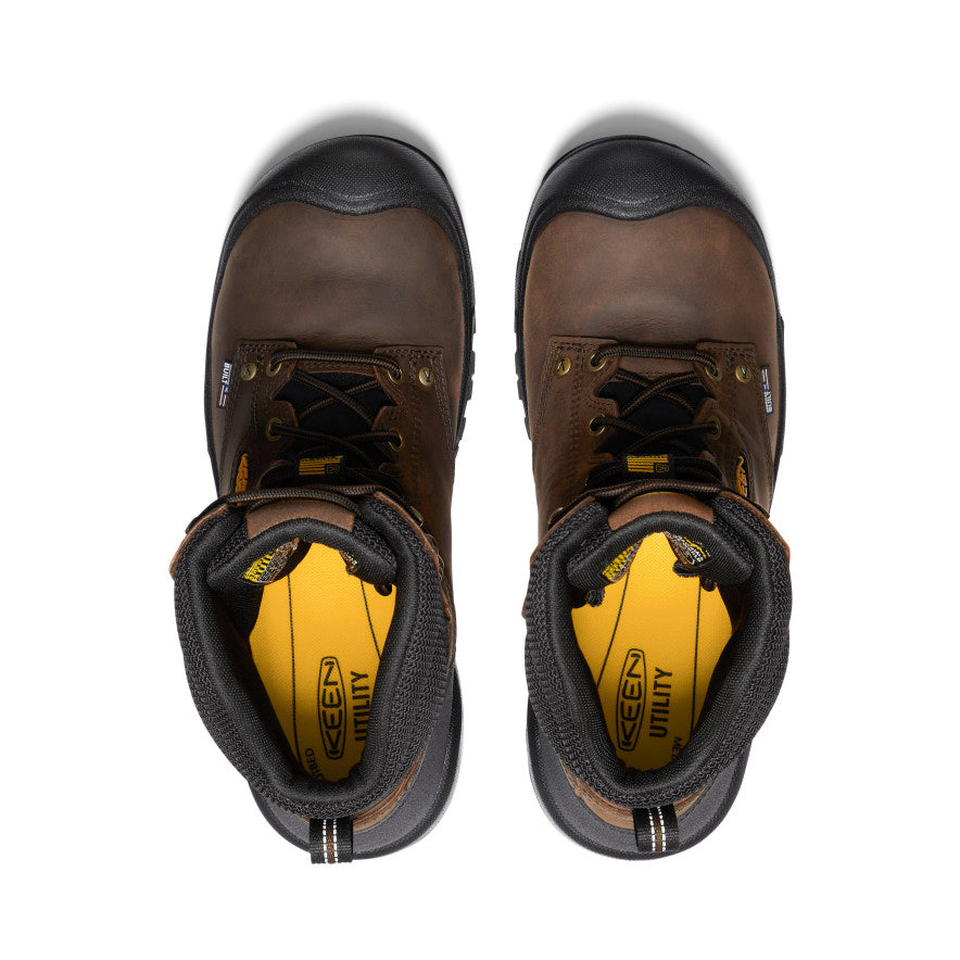 Men's Independence 8 Waterproof Work Boots - Soft Toe, Dark Earth/Black - Durable & Comfortable for Construction, Hiking & Outdoor Work