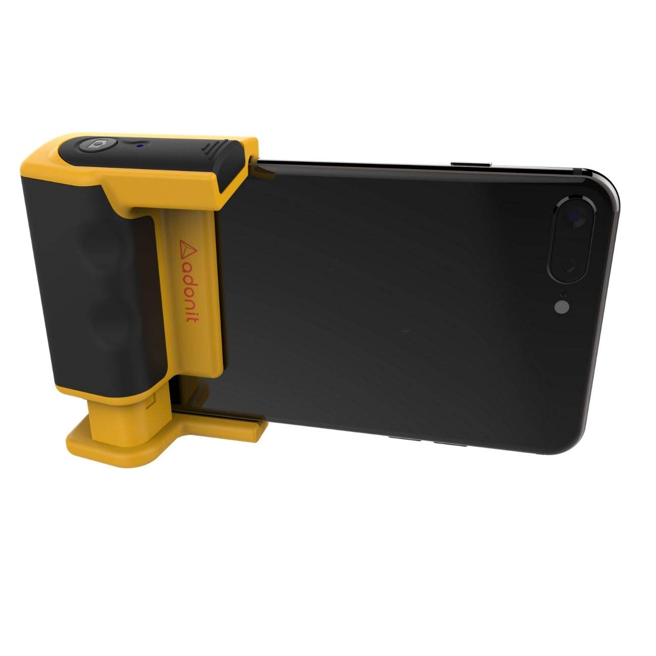 Adonit Photogrip (Easy-Pack) Phone Tripod Grip with Bluetooth Shutter Remote - Universal Smartphone Mount for iPhone 11/11 Pro/XS Max/XR/X/8 Plus & Samsung Galaxy S10/S9 - Yellow | Perfect for Vlogging, Photography & Hands-Free Video Calls