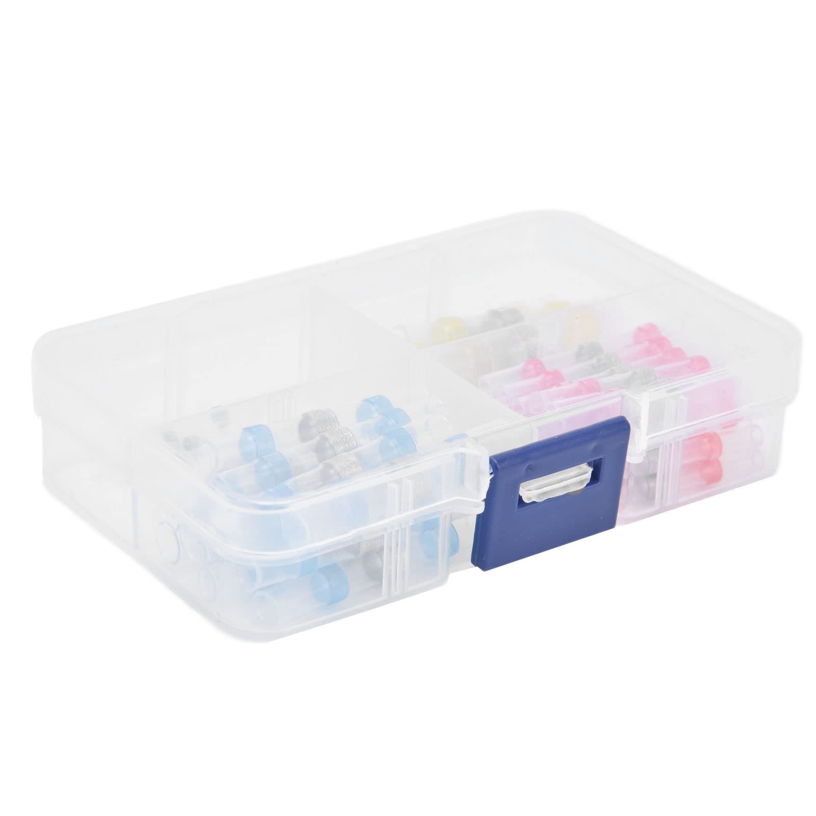 **Heat Shrink Wire Connectors Set - 50pcs Marine Grade Electrical Terminals, Bendable Butt Connectors Kit for Home & Boat Wiring (10 White, 23 Red, 12 Blue, 5 Yellow) - Ideal for DIY Electrical Repairs, Automotive & Marine Applications**