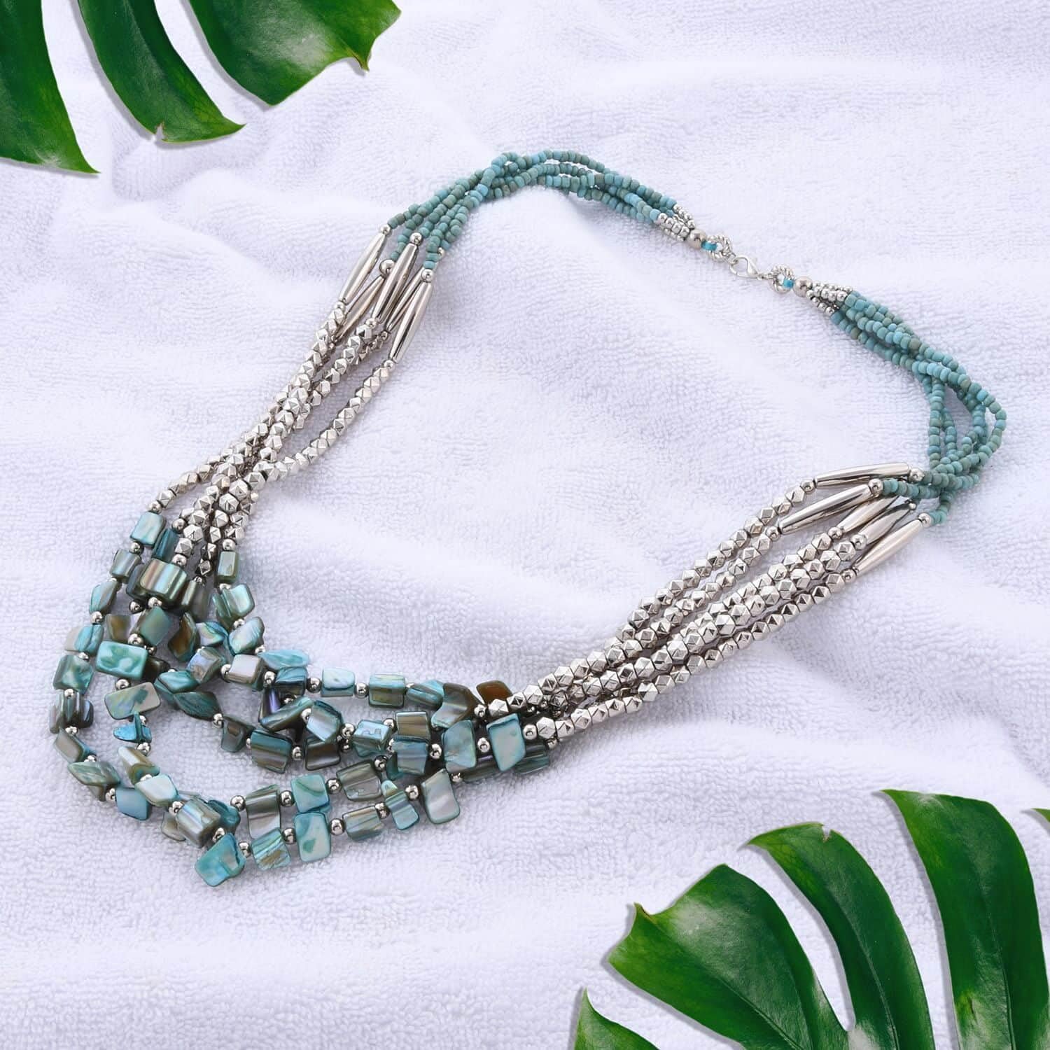 Shop LC Seed Bead Therapy Multi-Strand Layered Choker Necklace for Women - 24