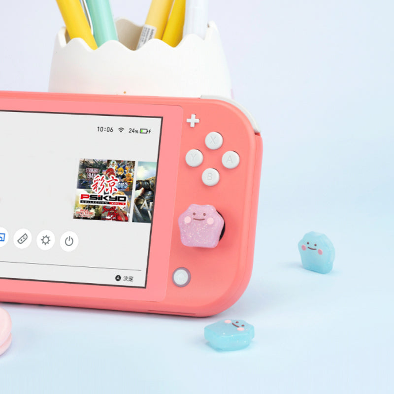 Glitter Ditto Thumb Grips for Nintendo Switch Joy-Con Controllers - Cute & Comfortable Gaming Accessories for Kids & Adults - Perfect for Long Gaming Sessions & Party Play