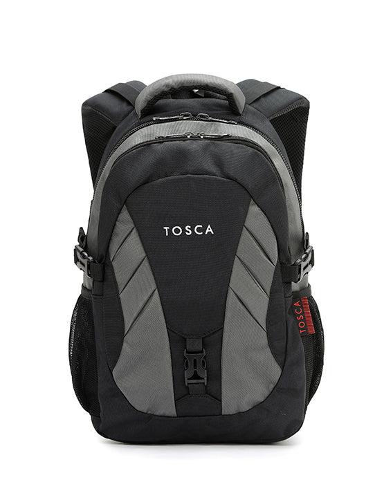 TOSCA TCA 941 20LT Deluxe Backpack - Black & Grey Waterproof Travel Hiking Backpack for Men & Women | Perfect for Outdoor Adventures, Commuting & Daily Use