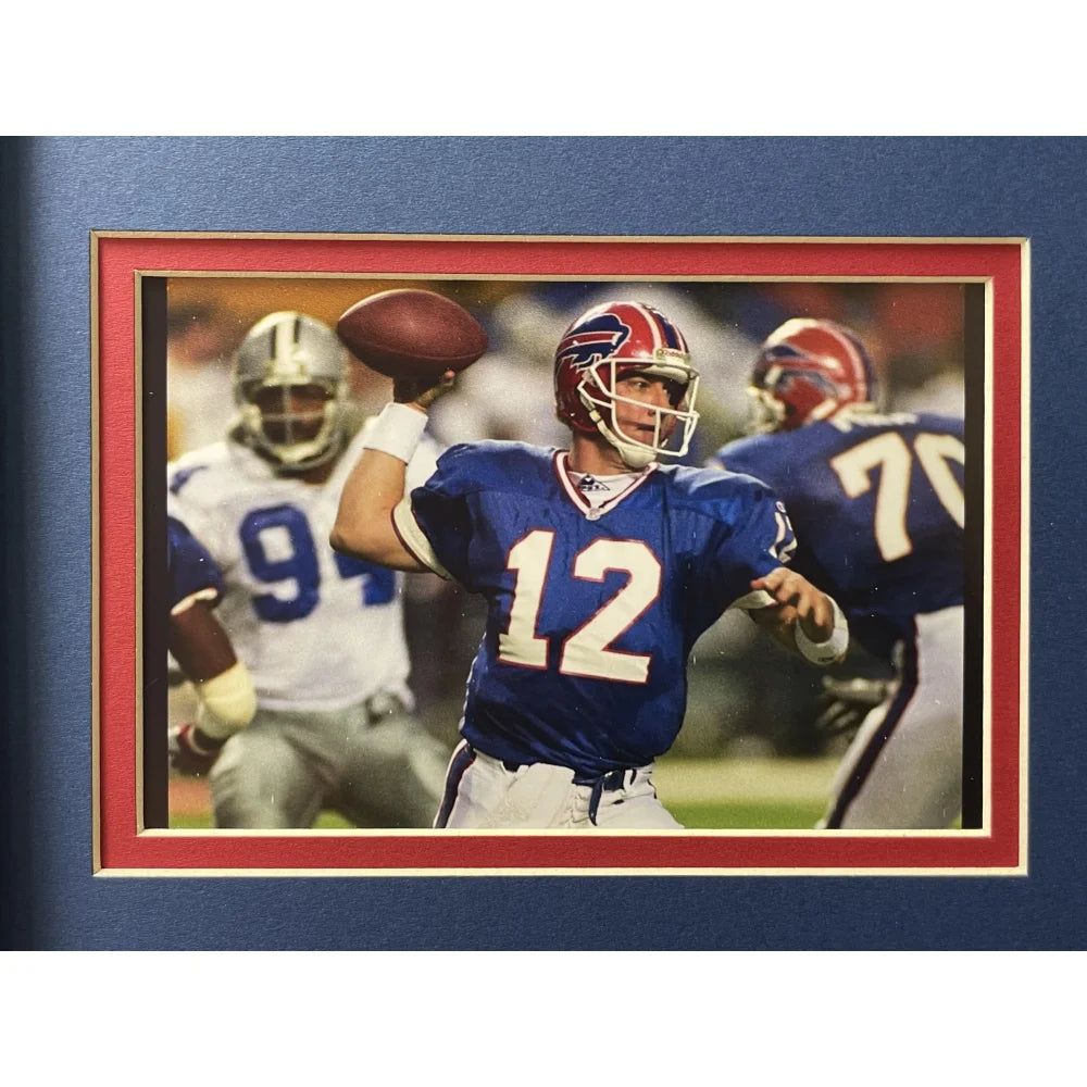 Buffalo Bills Fan License Plate Framed Collage - Josh Allen & Jim Kelly Memorabilia for Man Cave, Sports Bar, or Game Room Decor
