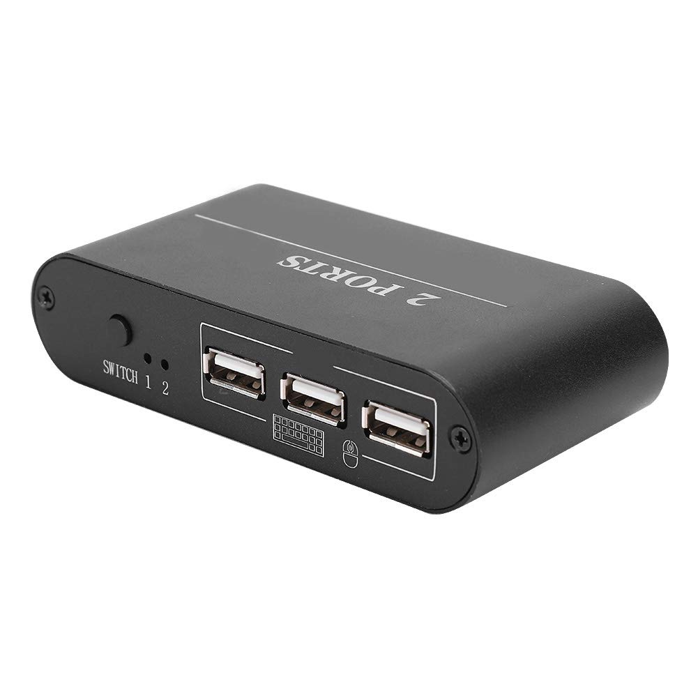 4K HDMI 2-in-1-Out Bi-Directional Switcher & Splitter - 2-Port USB Keyboard Mouse Printer Video Selector for Xbox, PS5, PC | Perfect for Gaming Setups & Home Office Workstations