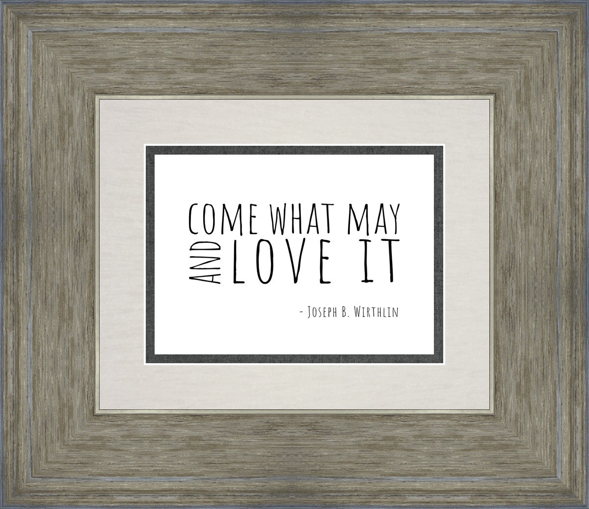Come What May By Paige Tilly - Inspirational Wall Art Decor for Home, Office & Gift Giving | Motivational Quote Print for Living Room, Bedroom & Workspace