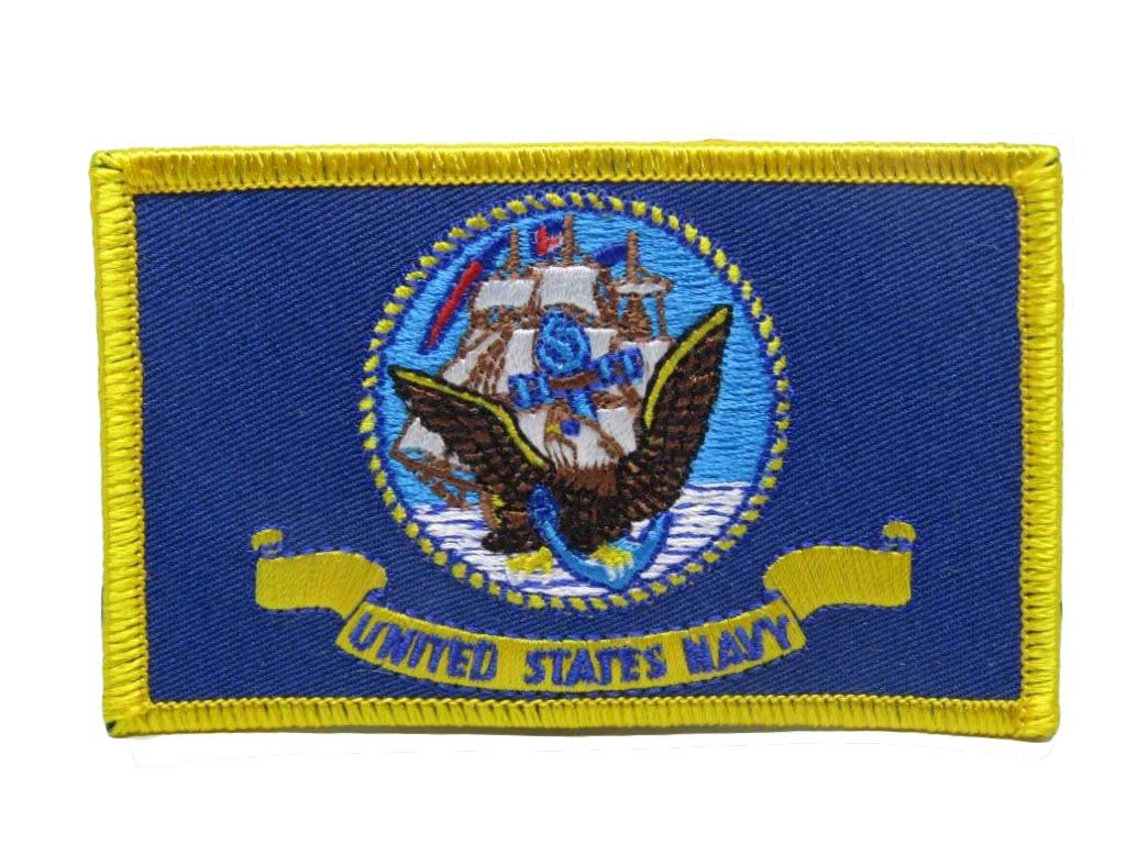 Authentic AES U.S. Navy Ship Flag Iron-On Patch - Military Emblem for Uniforms, Jackets & Backpacks | Perfect for Veterans, Collectors & Patriotic DIY Projects