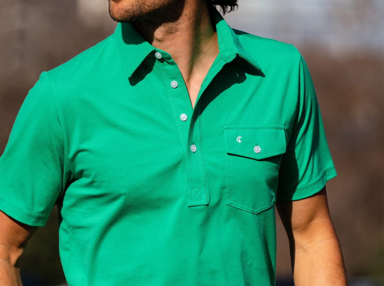 Performance Golf Shirt for Men - Breathable & Moisture-Wicking Polo - Perfect for Golf, Tennis & Casual Wear - Green