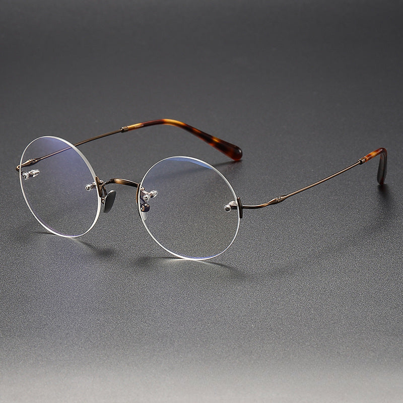 Stylish Jarek Titanium Rimless Oval Glasses Frames - Lightweight & Durable Eyewear for Men & Women | Perfect for Office, Reading & Everyday Use