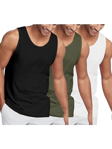 3pack Black, Military Green, White
